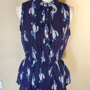 Modcloth/Jessy B cactus print top